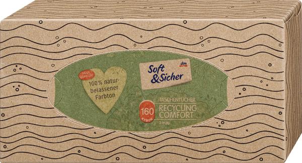Produktbild dm Soft&Sicher Taschentücherbox Recycling