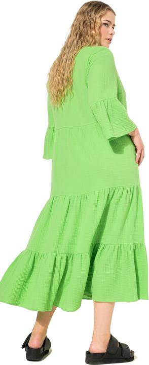 Produktbild Studio Untold Maxikleid, A-Line, Musselin, Stehkragen, Volants, 3/4-Ärmel (42, 44)