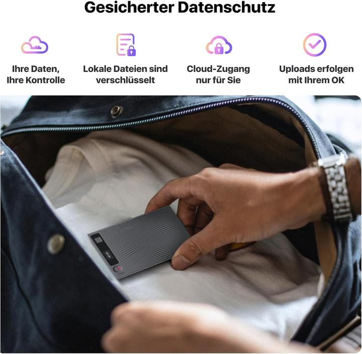 Produktbild Mobvoi TicNote voice recorder (gray) (64 GB)