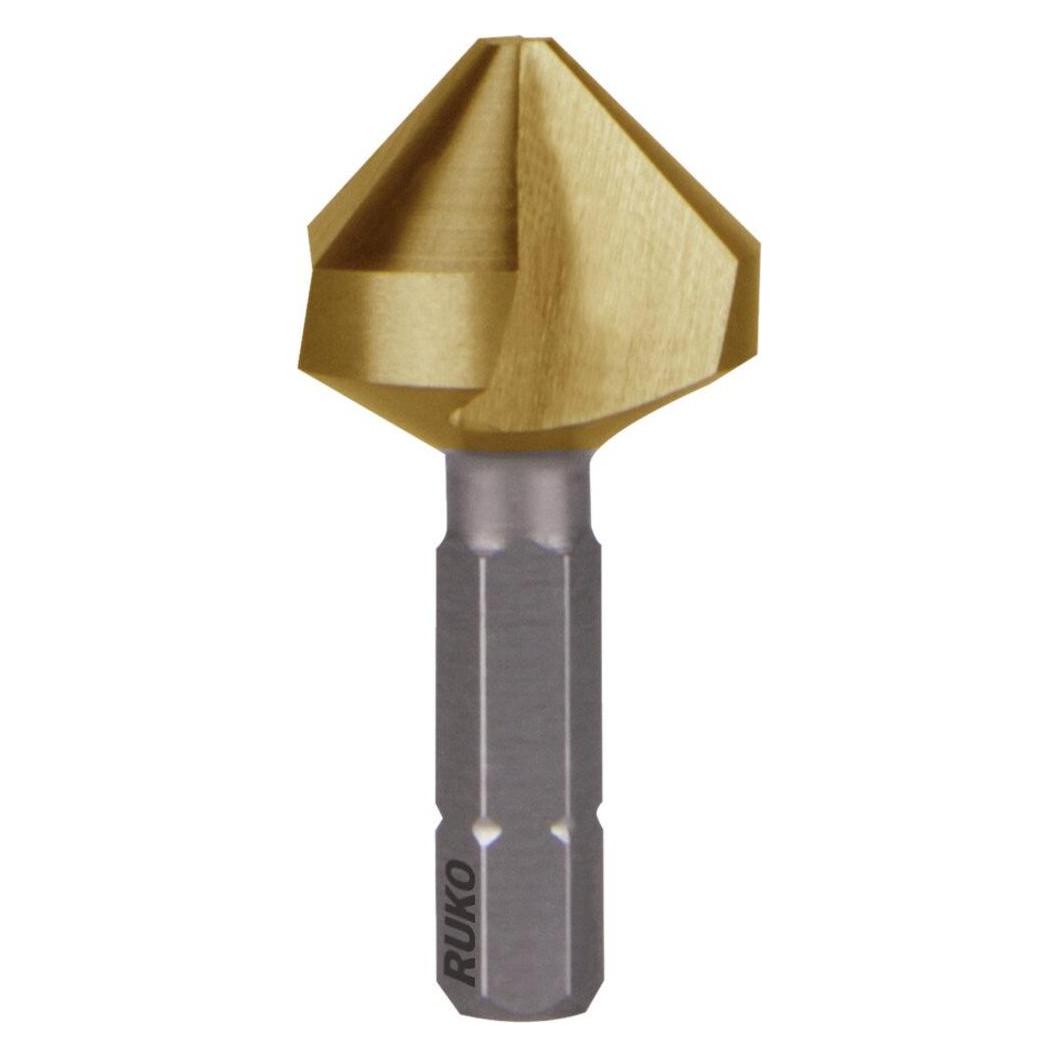 Ruko, Punta Da Trapano, Kegel- Und Entgratsenker-Bit 90° Hss-Tin "Kurz" Senkdurchmesser Ø2: 12,4 Mm (12,4 Mm)
