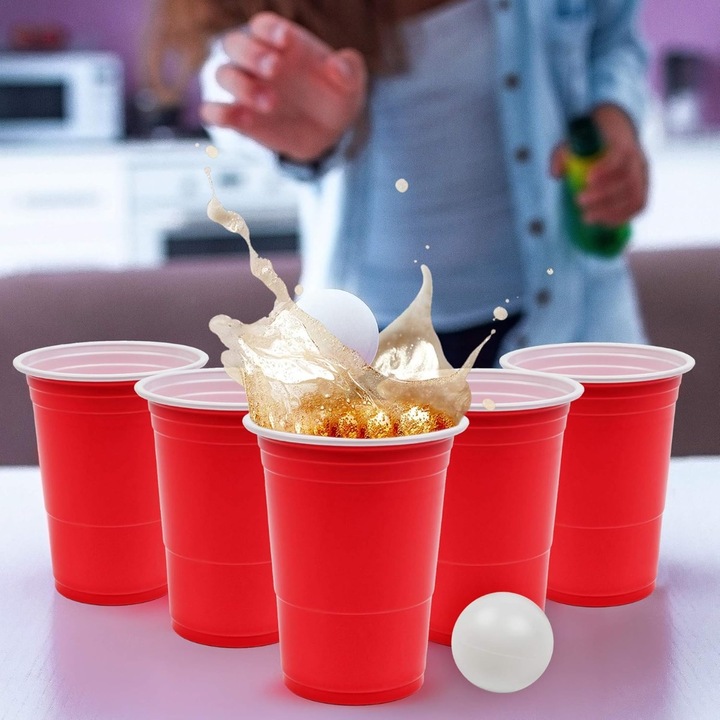 Immagine prodotto The twiddlers Set da beer pong con 100 bicchieri e 15 palline