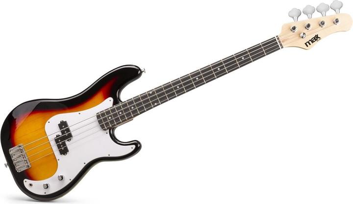 Produktbild Max Music E-Bass GigKit Sunburst (E-Bass, Basswood Body mit hard marble Hals)