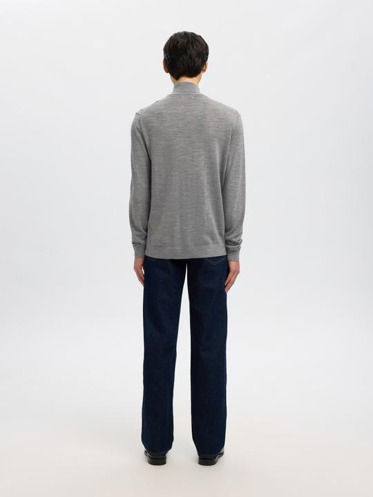 Actual product image Selected Slhtray Ls Knit Merino Half Zip Noos (S)
