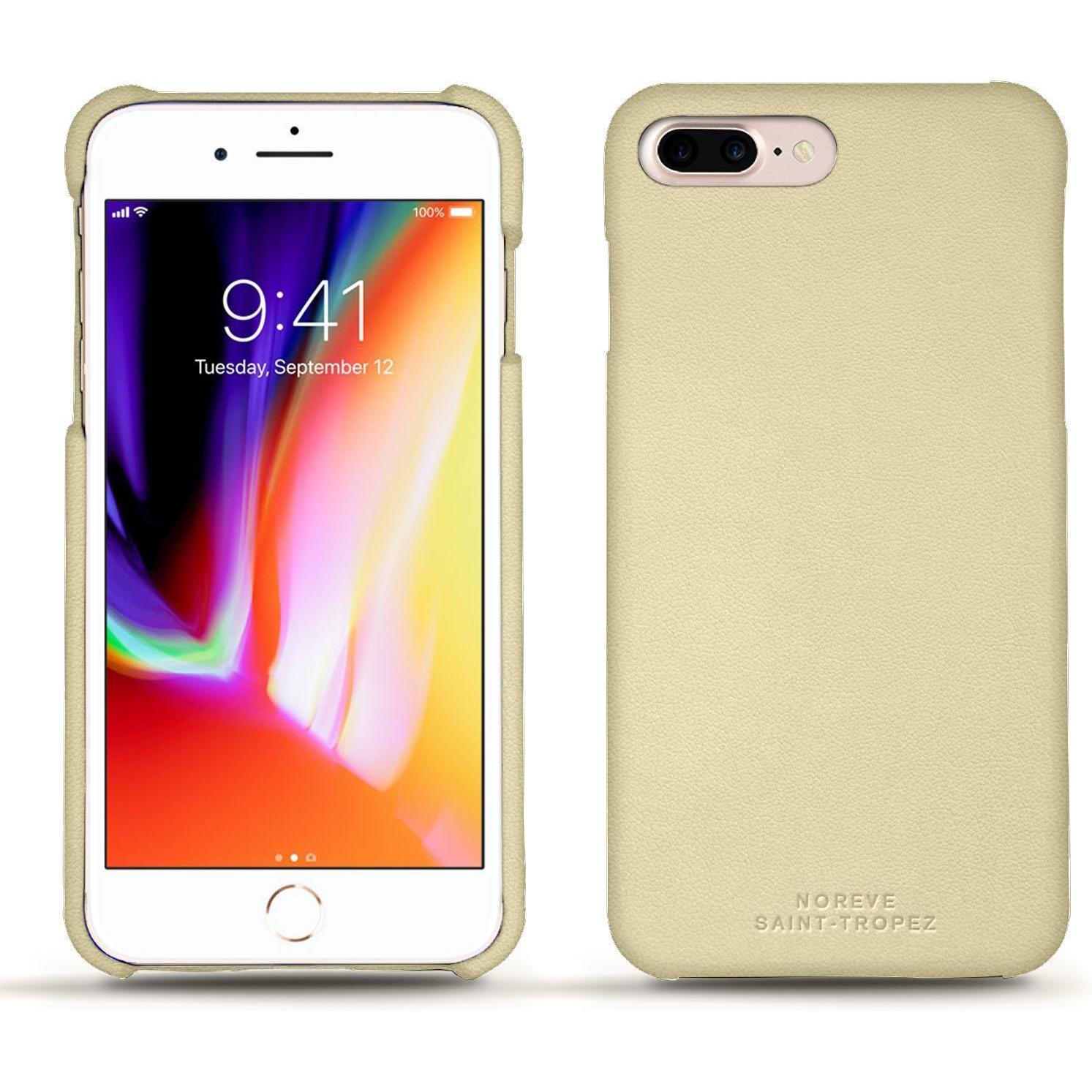 Noreve Lederschutzhülle (Apple iPhone 8 Plus), Smartphone Hülle, Beige
