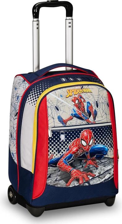 Actual product image Spiderman Double Compartment Travel Backpack with Telescoping Handle and Wheels (37 l)