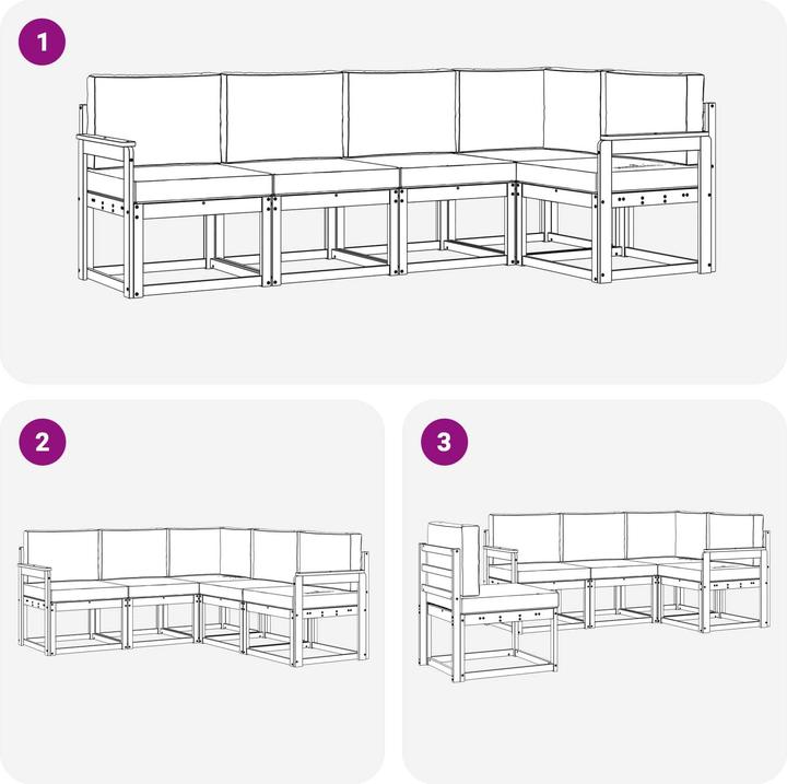 Produktbild vidaXL Outdoor-Sofa