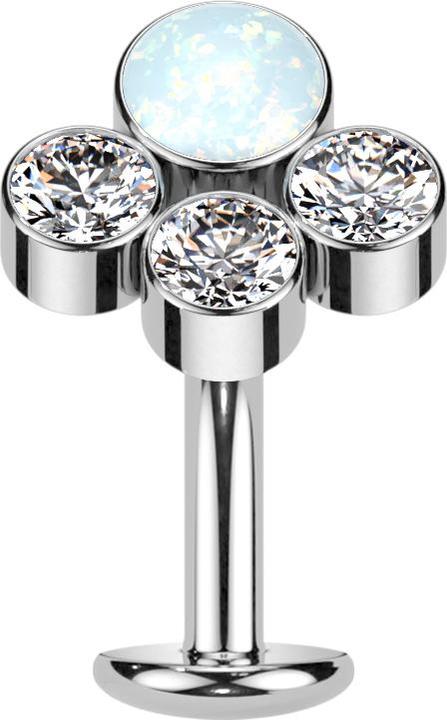Image du produit Star Piercing Flared Plug noir mat en verre (sans laiton, Titane)