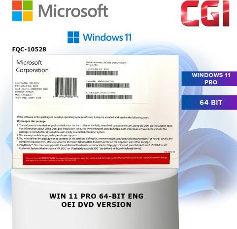 Productafbeelding Microsoft Windows 11 Pro (1 Gebruiker, onbeperkt)