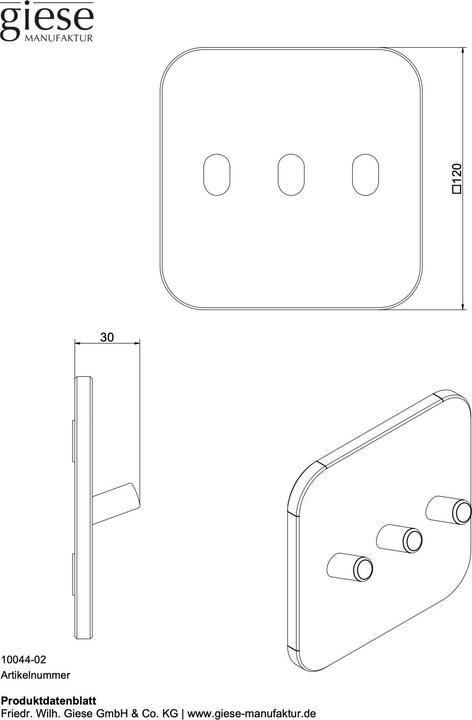 Image du produit Giese Hakenleiste zum Kleben