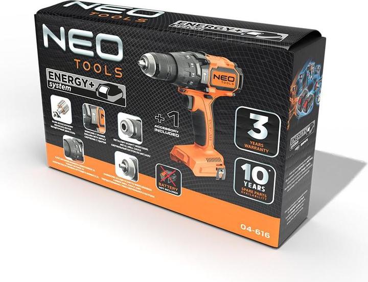 Actual product image Neo Brushless drill driver with 100 Nm Energy+ impact force (Rechargeable battery operated)