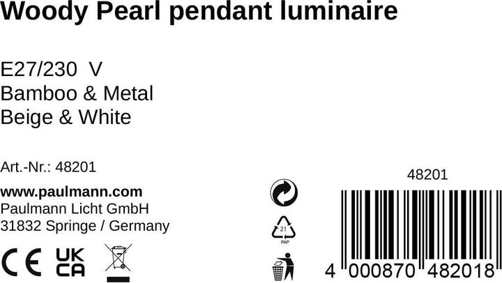 Valeurs nutritives et ingrédients Pauleen Woody Pearl (E27)