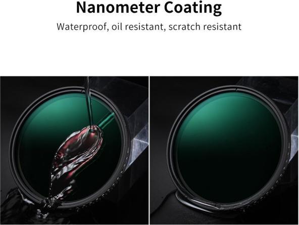 Produktbild K&F Concept Variabler ND-Filter ND8 bis ND2000 (58 mm, ND- / Graufilter)