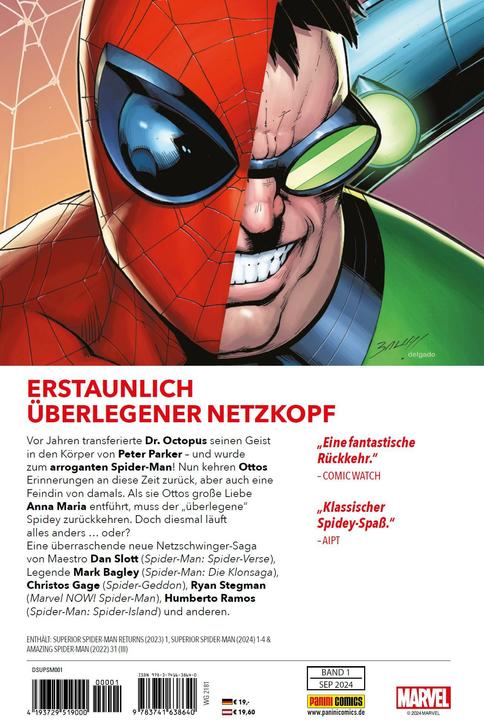 Image du produit Panini Der überlegene Spider-Man (Allemand, Ryan Stegman, Nathan Stockman, Mark Bagley, Humberto Ramos, Dan Slott, Giuseppe Camuncoli, Christos Gage, 2024)