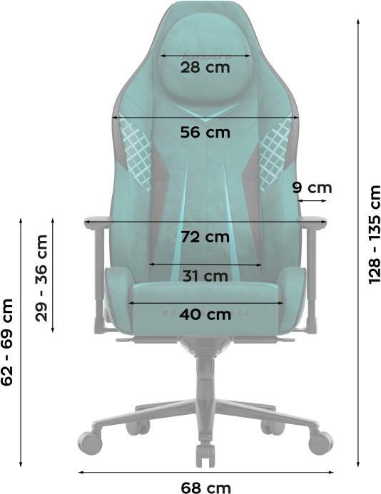 Produktbild Huzaro Fotel gamingowy zamszowy Force 8.3 Green