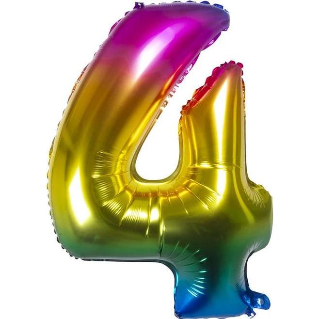 Thumbnail - Boland Folienballon - Bunte Zahl - - Zahl 5 - fünf
