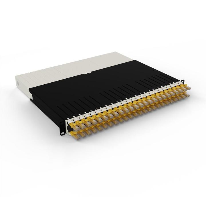 Produktbild PATCHBOX one / 8RU / Cat 6A, UTP, 0.8 m, Gelb (U/UTP, UTP, CAT6a, 0.80 m)