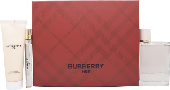 Burberry Her Eau De Parfum Set - 100ml, Body Lotion 75ml, Mini 10ml (Parfum Set)
