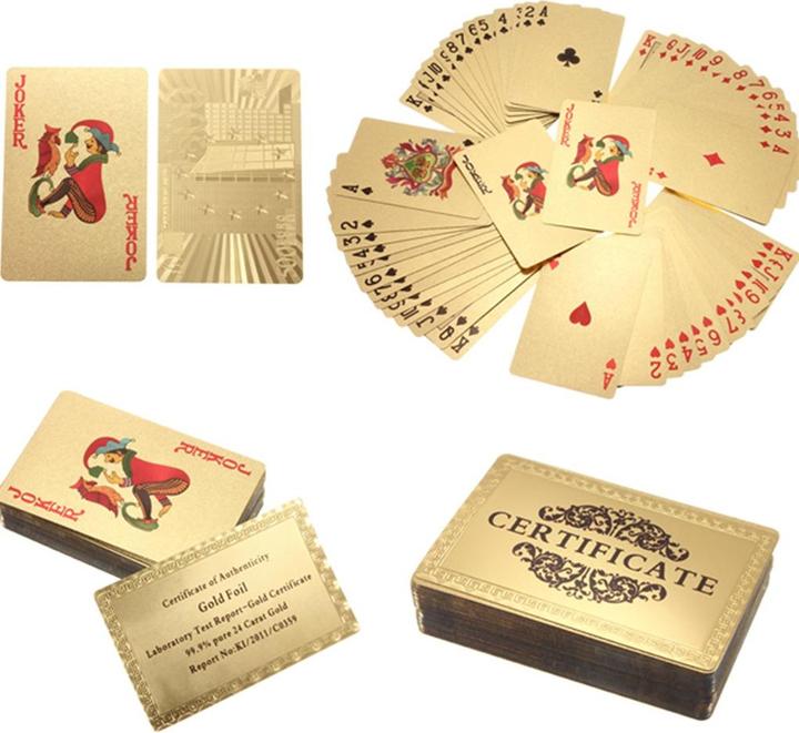 Produktbild JTI Spielkarten - Kartenspiel mit 24-Karat-Vergoldung, Euro