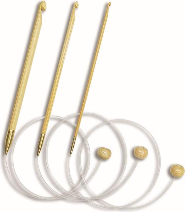 Actual product image Seeknit Shirotake Flex Afghan crochet hook 7mm 50cm