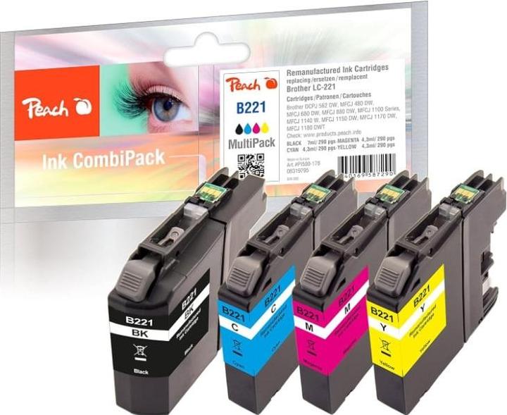 Produktbild Peach LC-221 Multipack (BK, C, M, Y)