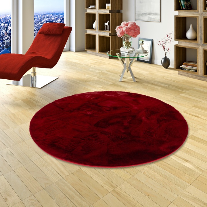 Produktbild Pergamon Luxus Super Soft Fellteppich Plush Rund (120 x 120 cm)