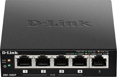 Immagine prodotto D-Link Switch Gigabit PoE+ da tavolo a 5 porte (5 porte)