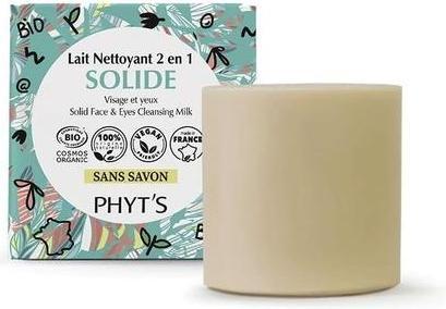 Actual product image Phyt's Solid organic cleansing milk 2 in 1 for face & eyes - 32ml - (Cleansing lotion, 32 ml)
