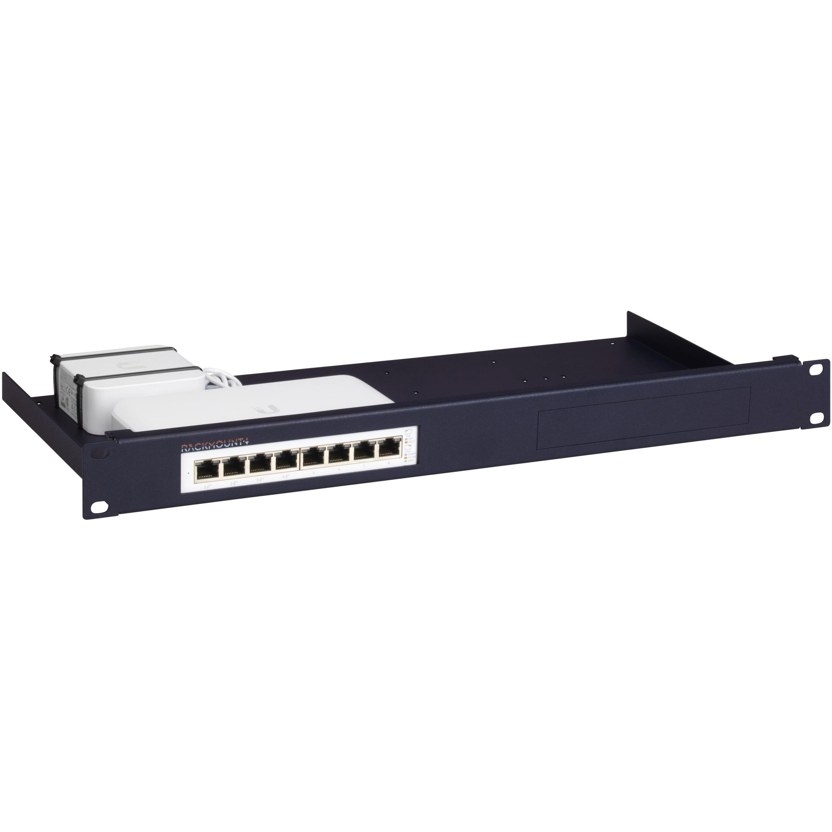 Rackmount.IT Kit for Ubiquiti UniFi Switch, Serverschrank Zubehör, Blau