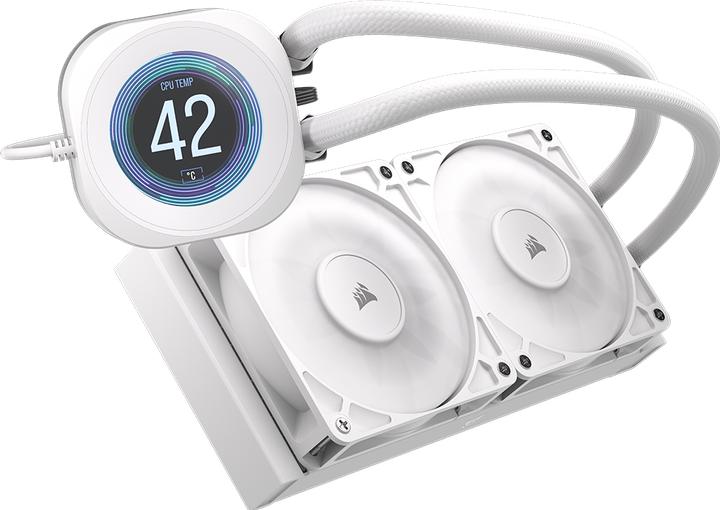 Actual product image Corsair NAUTILUS 240 LCD White, 240mm Radiator, Liquid CPU Cooler