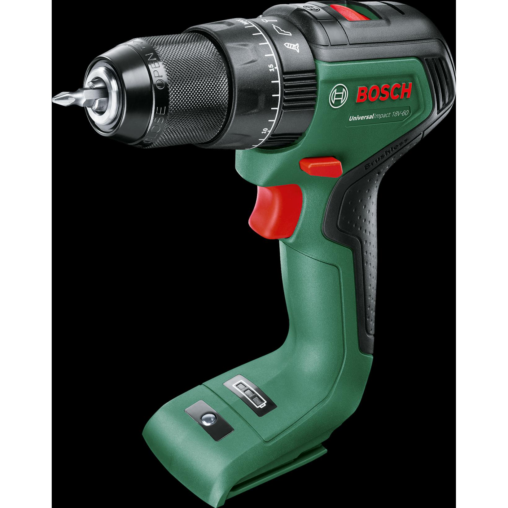 Bosch Home & Garden, Bohrmaschine + Akkuschrauber, UniversalImpact 18V-60 (Akkubetrieb)