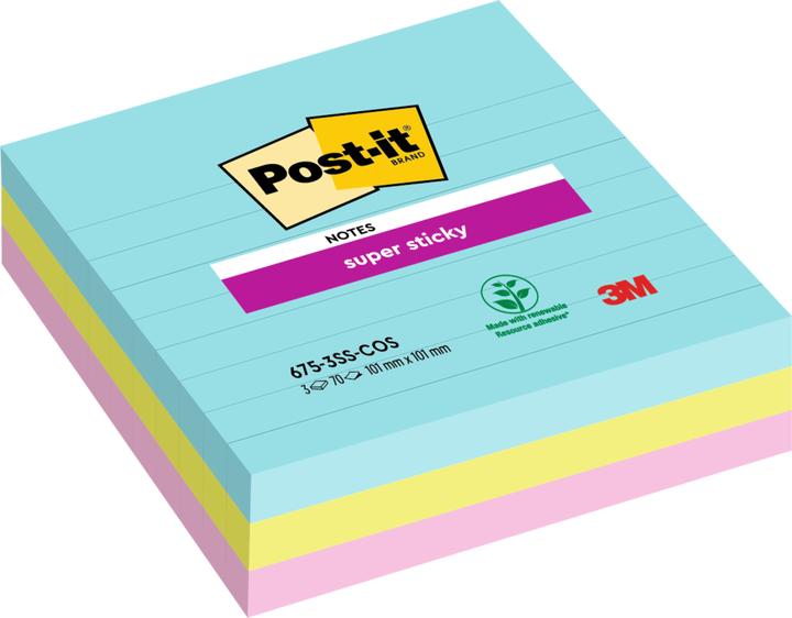 Immagine prodotto Post-it Note adesive Super Sticky Miami foderate (101 x 101 mm)