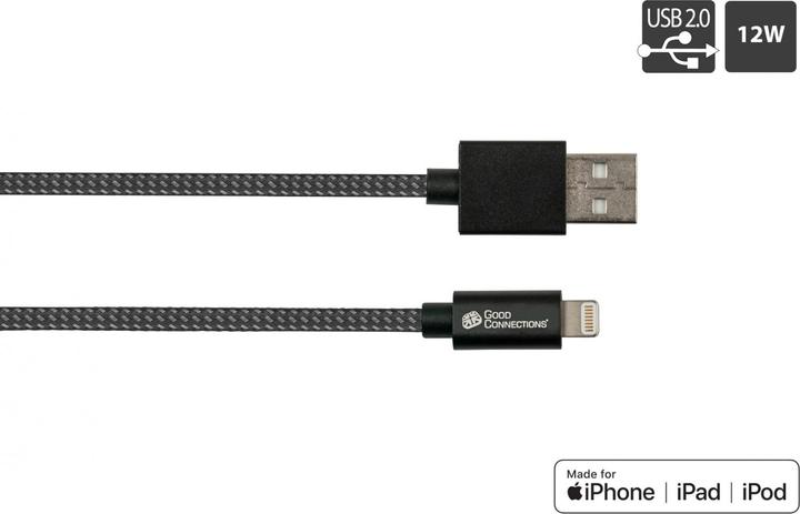 Produktbild Good Connections USB A — Lightning (0.50 m, USB 2.0, 12 W)