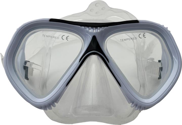 Produktbild Schildkröt Erwachsenen-Tauchmaske Tupai, schwarz/grau Zweiglas-Maske mit spezieller, offener Rahmenkonstrukt