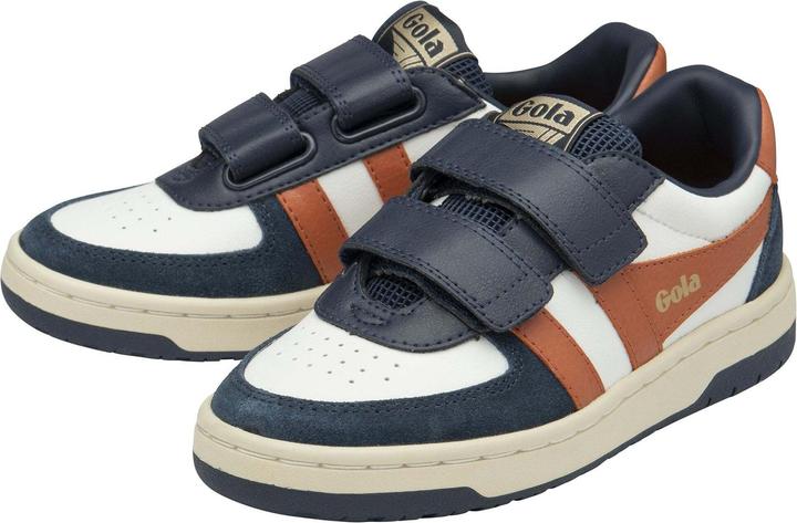 White, Navy, Moody Orange