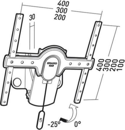 Image du produit Erard TiLTiT 400 Support TV mural inclinable pour 30 à 65 pouces (Mur, 65", 30 kg)
