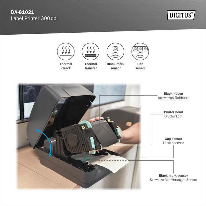 Produktbild Digitus Etikettendrucker 300dpi (300 dpi)
