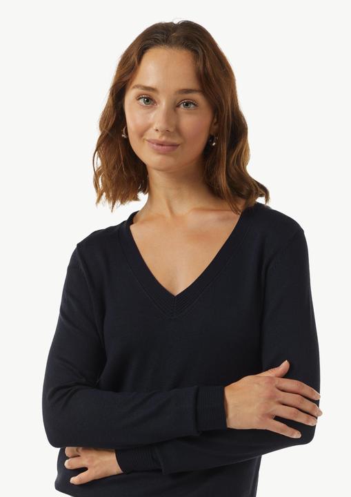 Image du produit Comma Strickpullover Strickpullover mit V-Ausschnitt (34)