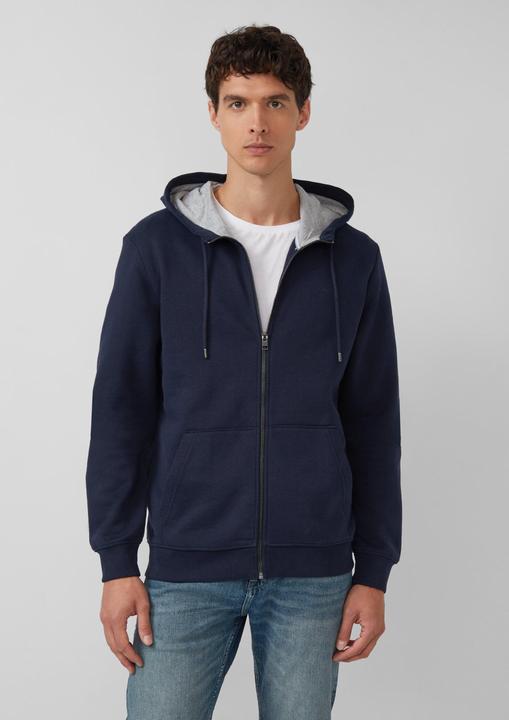Produktbild s.Oliver Sweatshirt Jacke Sweatshirt-Jacke mit Kapuze und Logo (M)