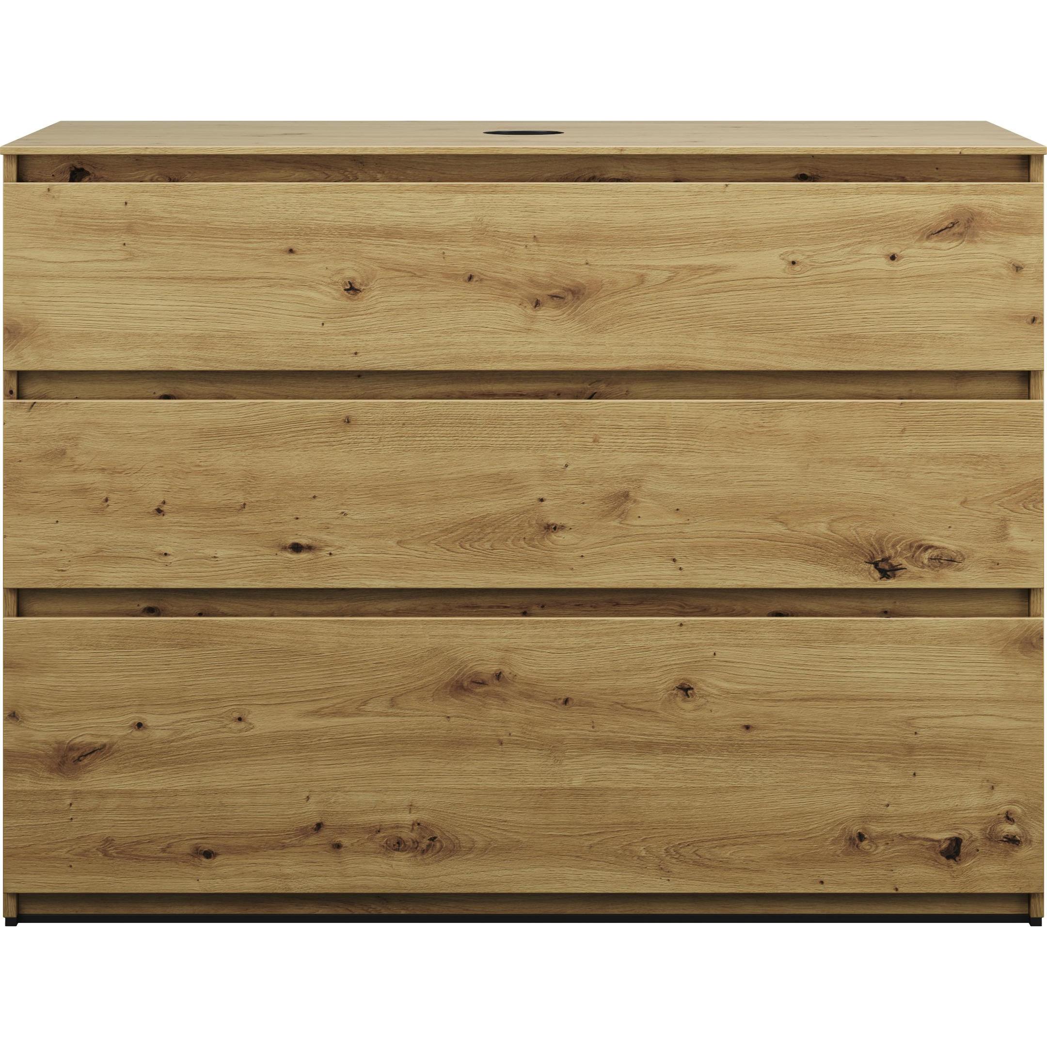 burgbad, Waschtischkonsole, Lin20 Waschtischunterschrank inklusive Konsolenplatte, 3 Auszüge, Tiefe 552, 1202x552x900mm