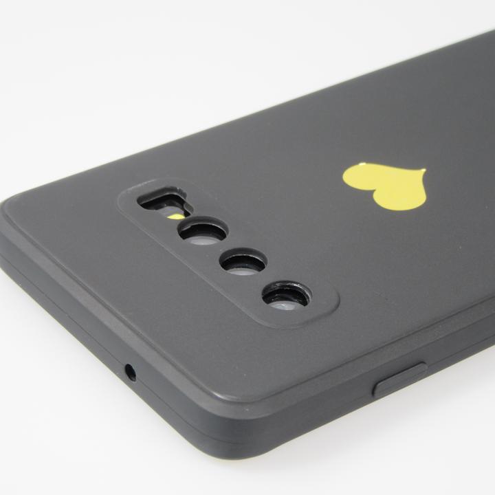 Produktbild PhoneLook Hülle Silikon Mat Herz gold (Samsung Galaxy S10)