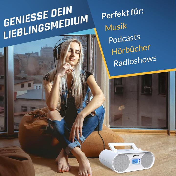 Image du produit Fourze Tragbare Boombox mit CD-Player & Bluetooth (Bluetooth)