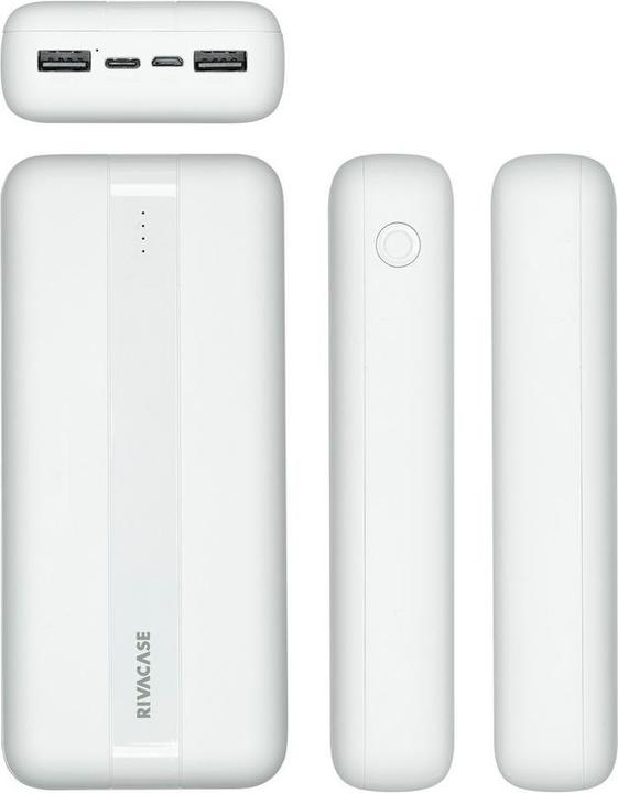 Actual product image Rivacase VA2081 power bank Lithium Polymer (LiPo) White (20000 mAh, 10 W, 74 Wh)