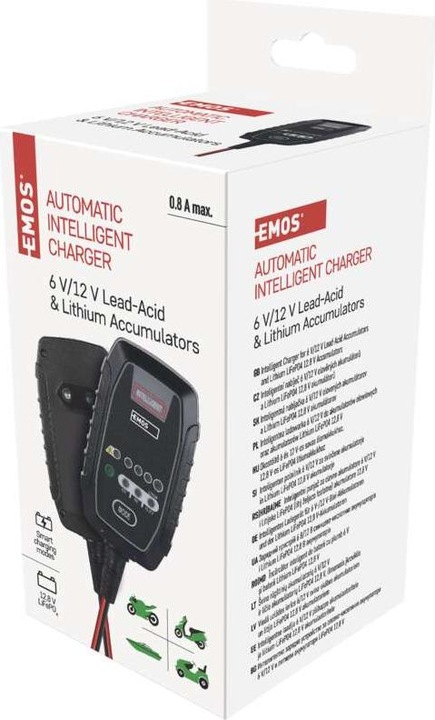 Produktbild Emos Autobatterieladegerät /12V 0,8A (12V, 6V, 0.80 A)