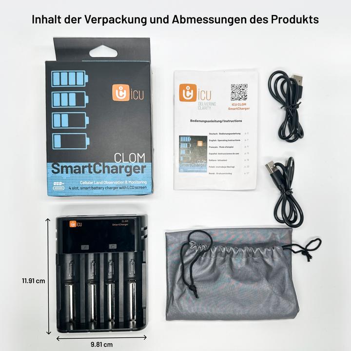 Actual product image ICUserver ICU SmartCharger Ladegerät LiIon, NiMH, NiCd 14500, 16340, 18350, 18650, 21700 (1 pcs., 14500, 16340, 18350, 18650, 21700, 26650, Chargers without battery)