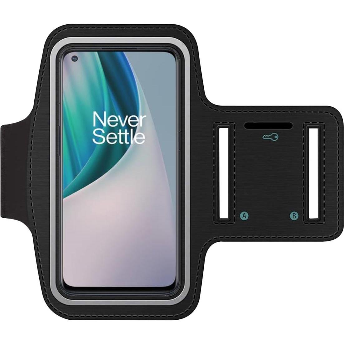 SmartFitness OnePlus Nord N10 5G Handy Sport Armband, Smartphone Sportarmband, Schwarz