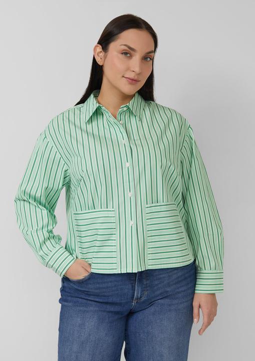 Immagine prodotto s.Oliver Bluse Verkürzte Popeline-Bluse im Relaxed Fit (46)