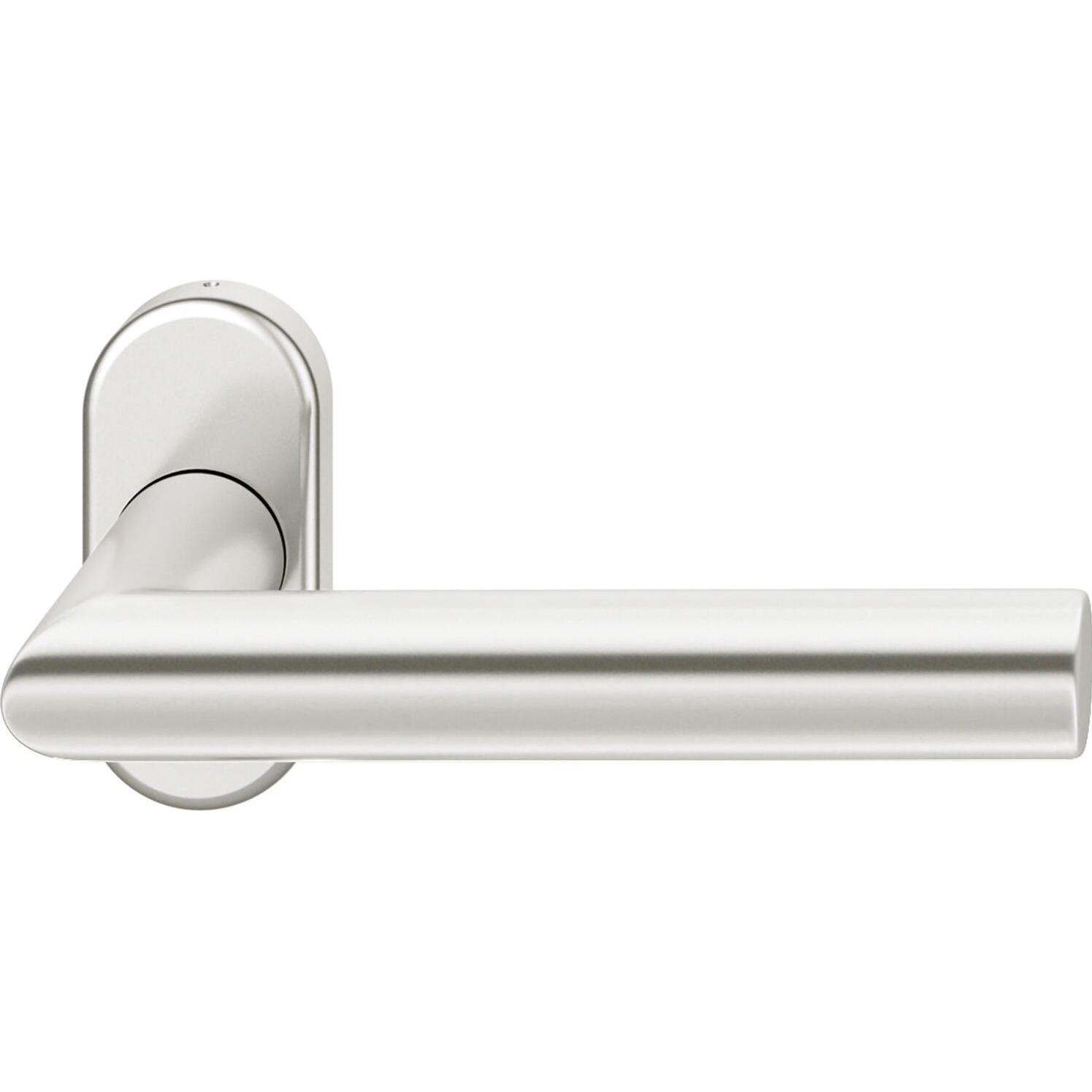 FSB, Türgriff + Fenstergriff, FH-Rahmentürdrücker 09 1076 Hochhaltefeder B ovale Rosette Aluminium silber (Türgriff)