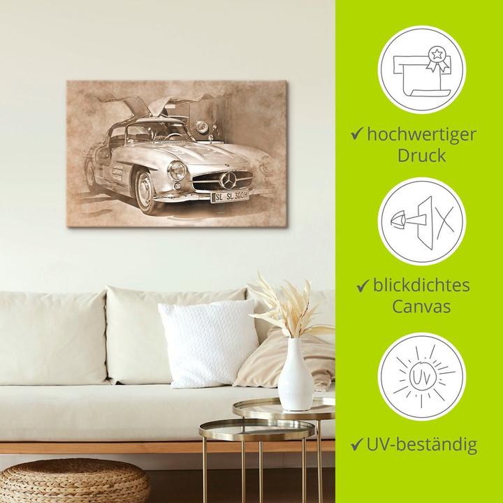 Immagine prodotto Artland Mercedes 300 SL Gullwing classica U4OA (90 x 60 cm)