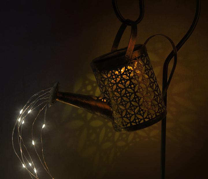 Produktbild Lunartec Deko Giesskanne mit Solar LED Beleuchtung, 4er Set (IP44)