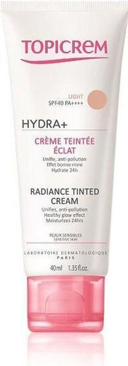 Image du produit Topicrem UH FACE HYDRA+ Crème teintée éclat (Crème solaire visage, SPF 40, 40 ml)